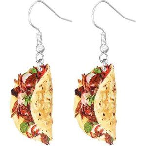 Realistic Mini Taco Food Dangle Earrings Novelty Fun Gifts Earrings for Women